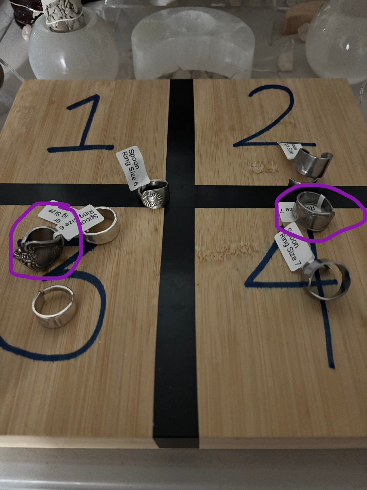 Mother and daughter rings.