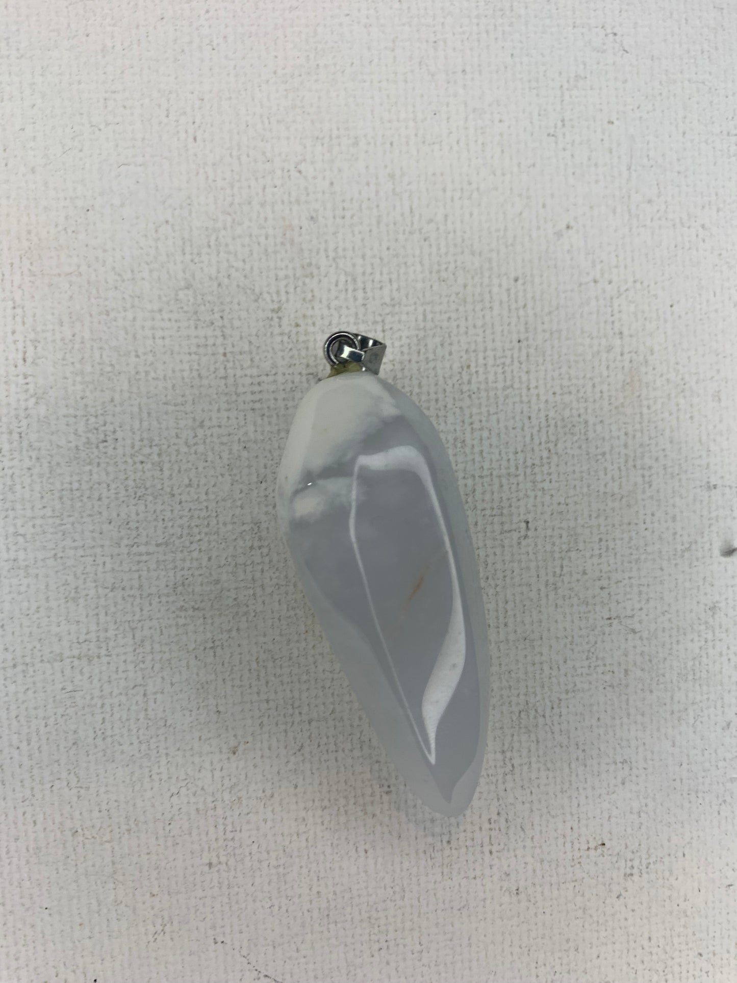 White Moss Agate Pendant