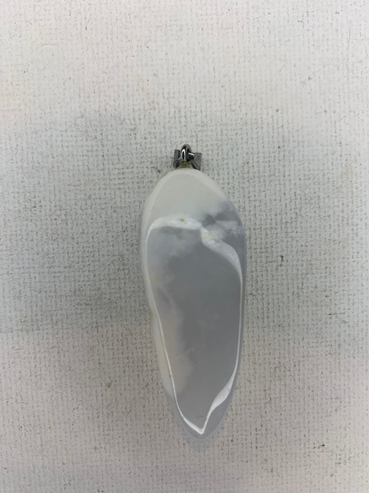 White Moss Agate Pendant