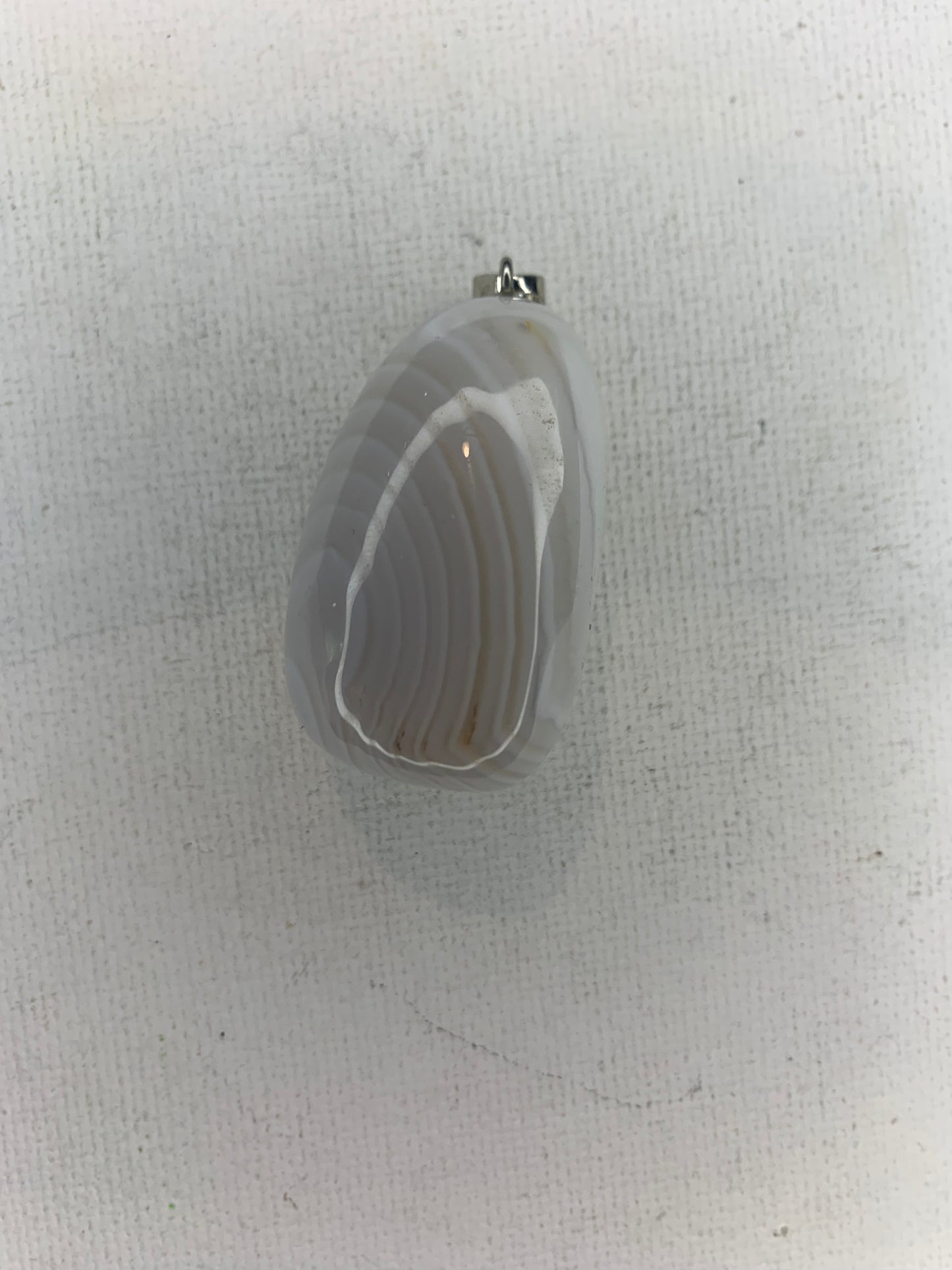 White Lace Agate Pendant