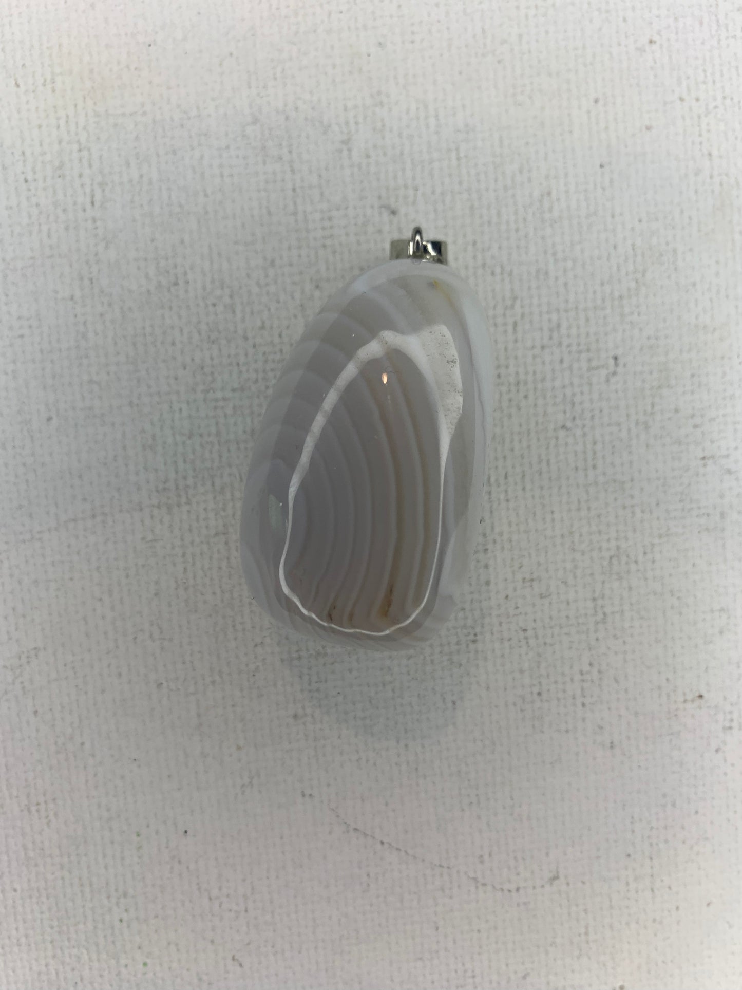 White Lace Agate Pendant