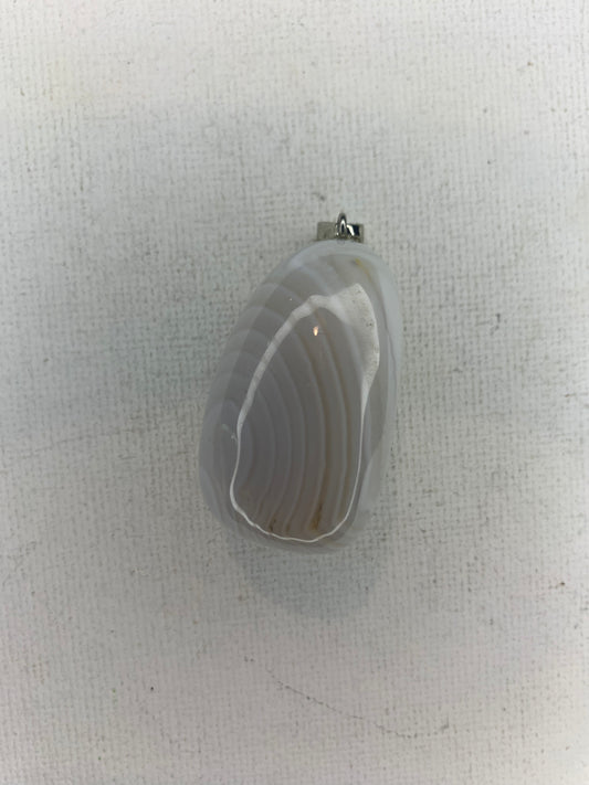 White Lace Agate Pendant